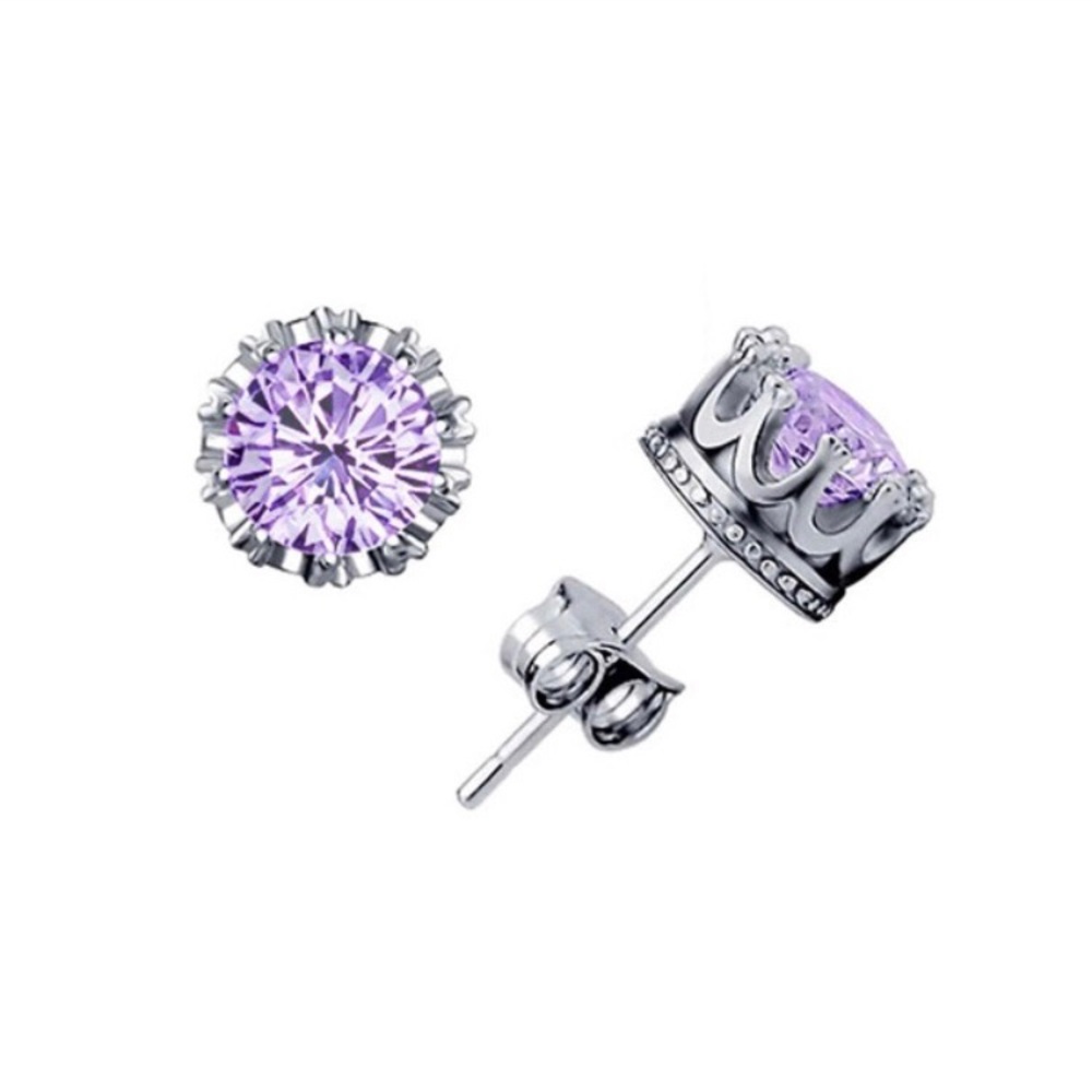 Beautiful Crown CZ earrings